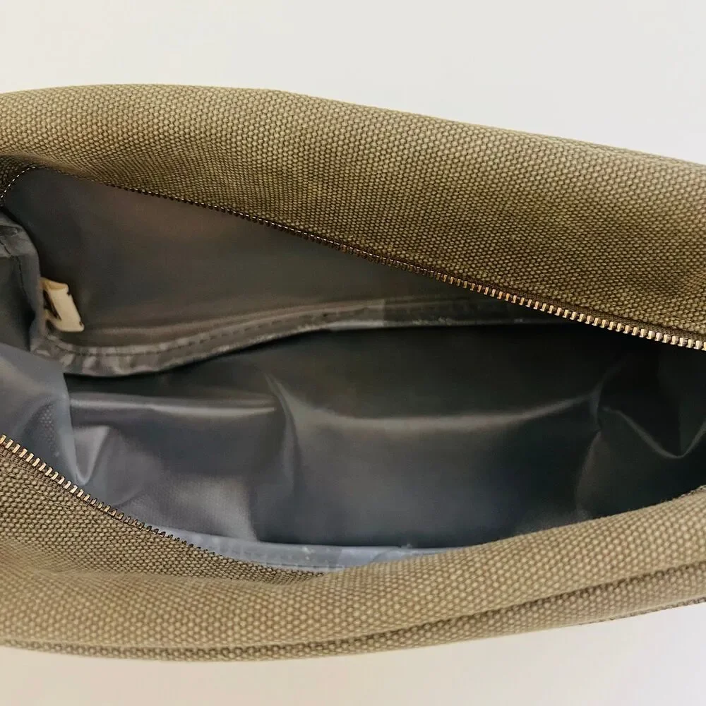 IZOLA Khaki Dopp Kit Cosmetic Travel Shaving Shave Bag Tote - 